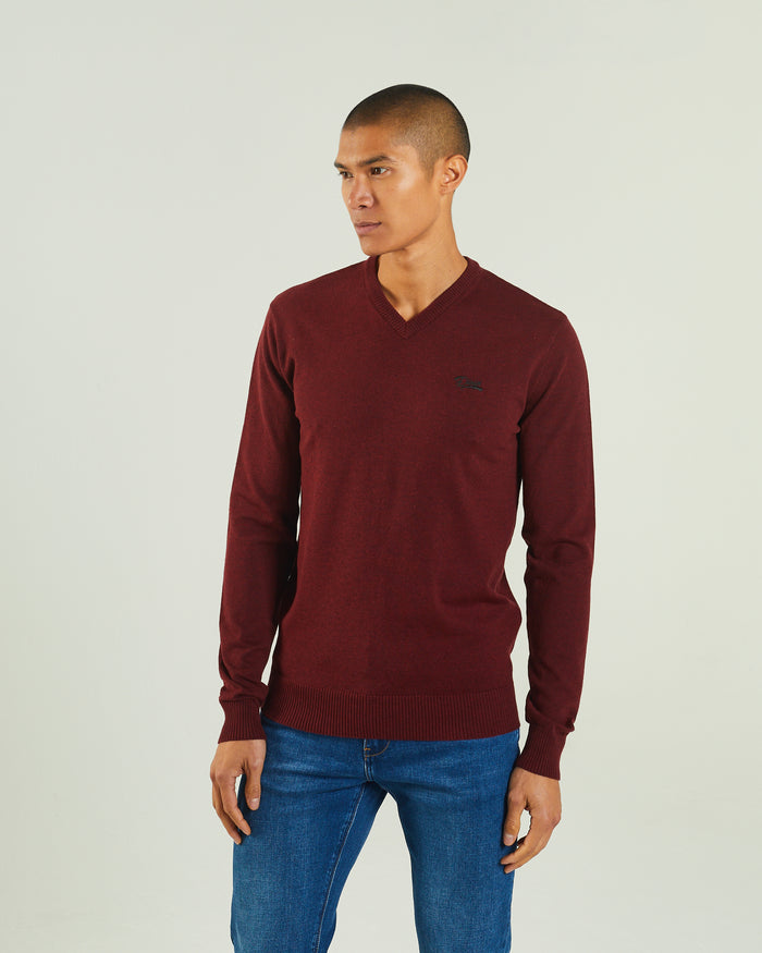 Tony V Neck Biking Red Melange