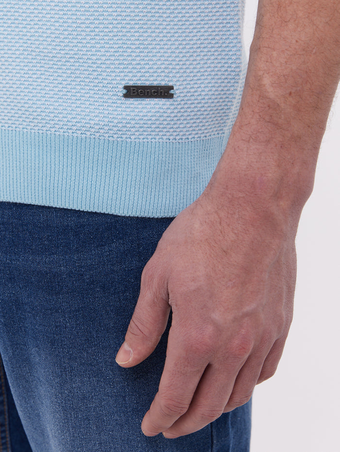 Totti Blue Polos SS Knit with 2 Colour Transfer  Shot 6