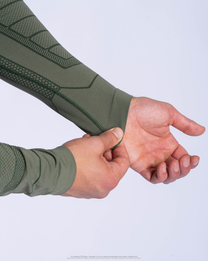 U.S. Army SX-006: PT COMPRESSION LONG SLEEVE - Army Green