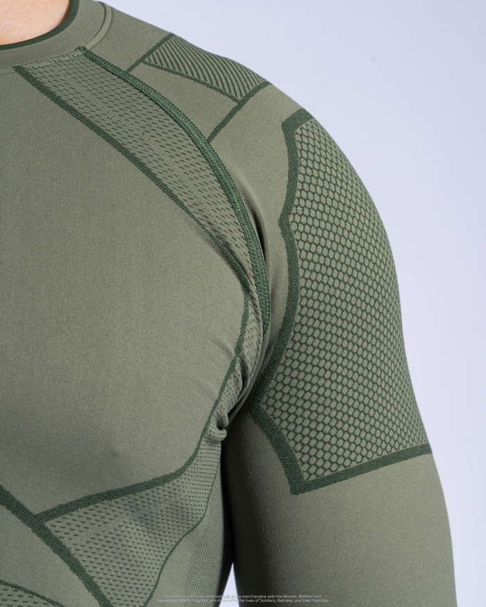 U.S. Army SX-006: PT COMPRESSION LONG SLEEVE - Army Green