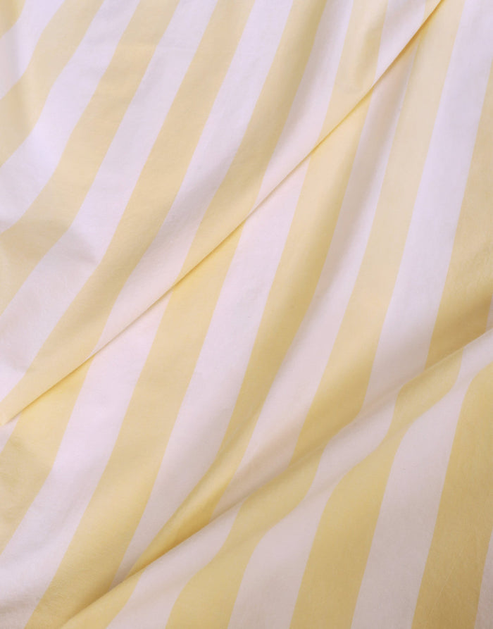 Vanilla Ice Stripes Cotton Poplin Fabric, Atelier Brunette