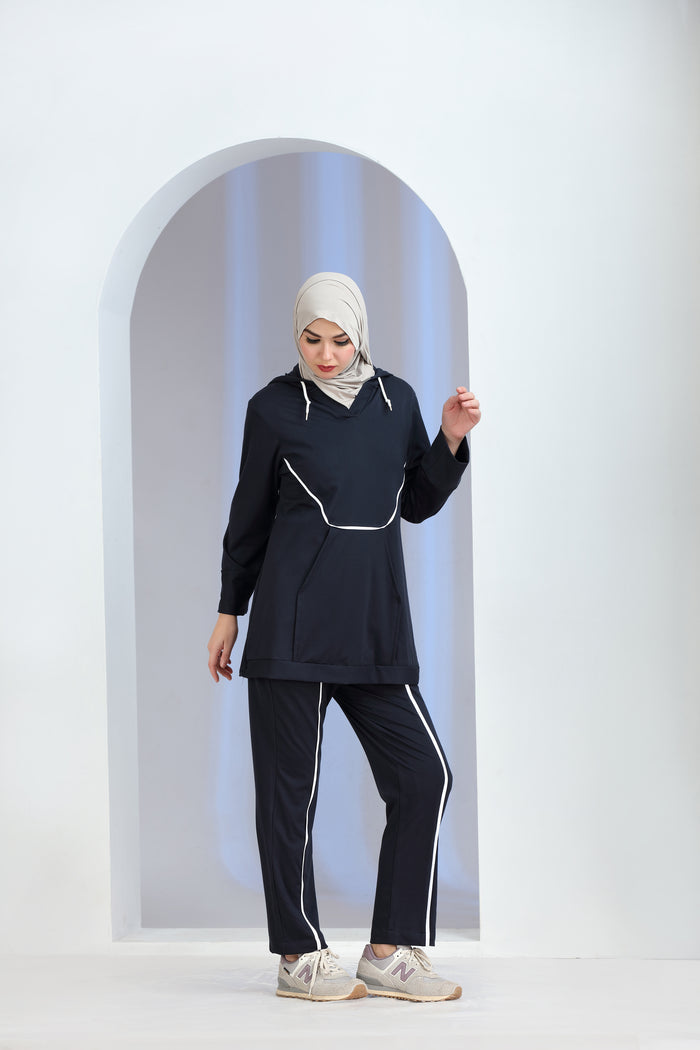 Vibrio Knit Co-ord Set Blue