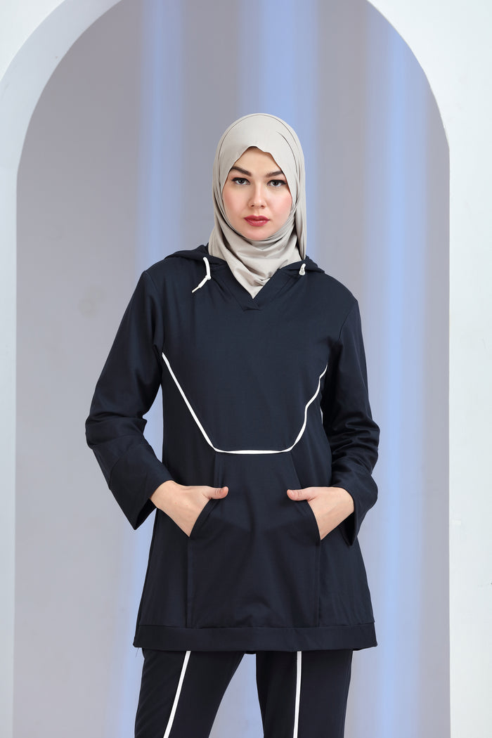 Vibrio Knit Co-ord Set Blue