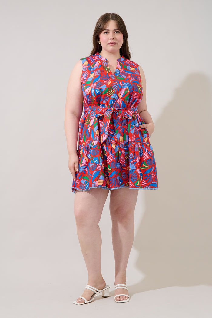 Vilma Sleeveless Mini Dress Tropical Curve