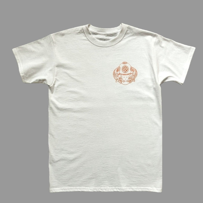 WHITE N.S.C ORANGE LOGO TEE