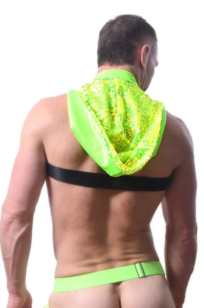 WHORENESS SEQUIN HOOD HARNESS