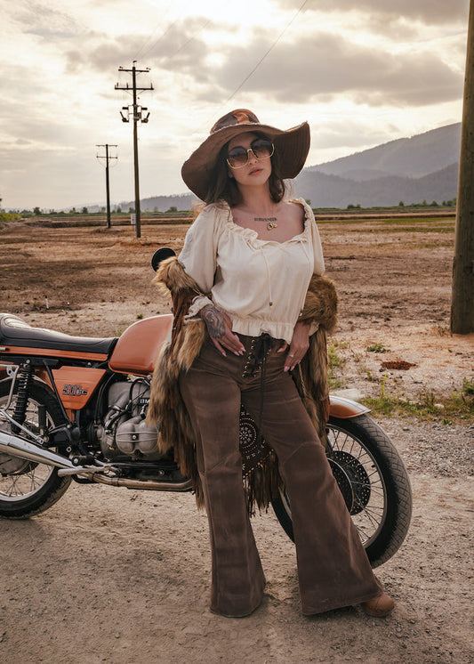 Wild Heart Suede Denim Bells