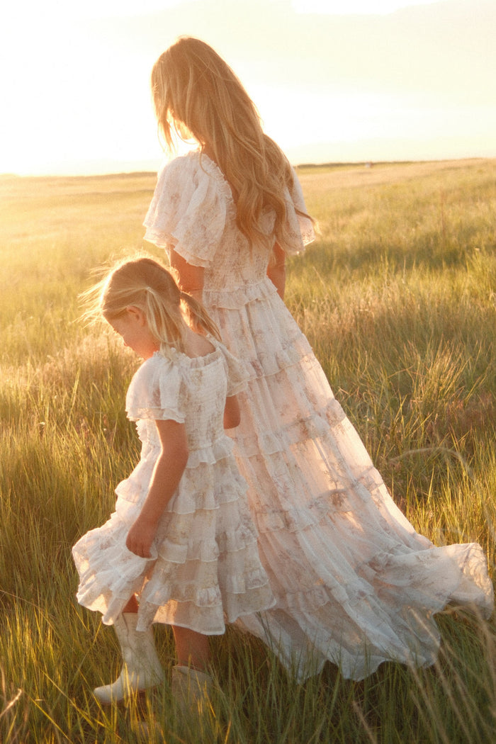 Winnie Dress in Bright White Wispy Wildflower-2