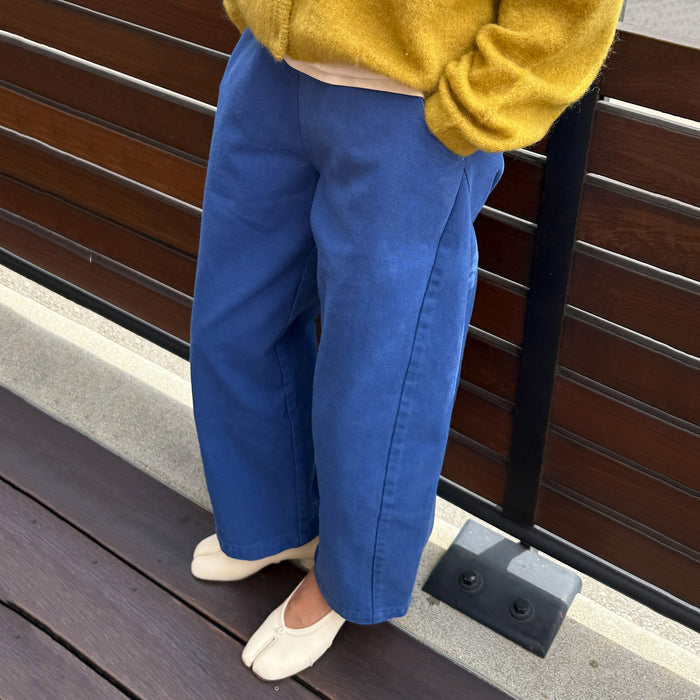 Women's Cotton  Arc Pants - Azure