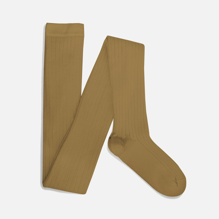 Women's Cotton Rib Tights - Biscuit