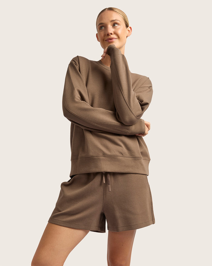 Women's Crew Neck Sweater - Oyster