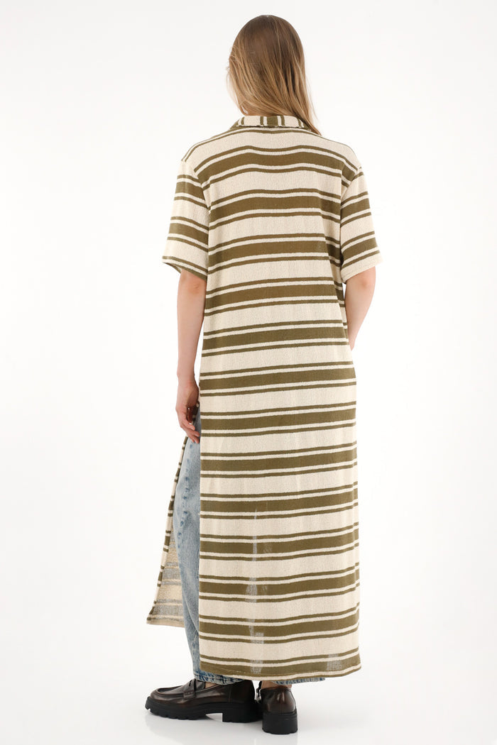 Women's Long Striped Cover-Up