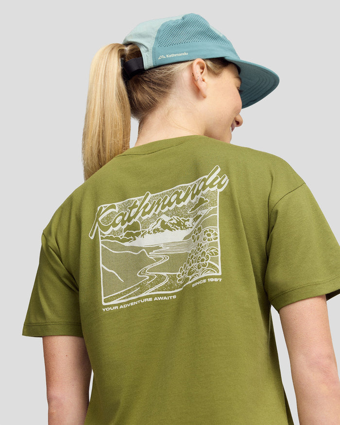 Women’s River Organic Cotton T-shirt  -  Dark Fern