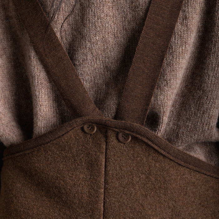 Women's Roam II Trousers/Dungarees - Boiled Merino Wool - Hazelnut