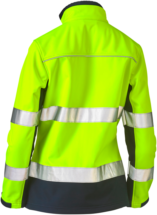 Women's Taped Two Tone Hi Vis Soft Shell Jacket BJL6059T