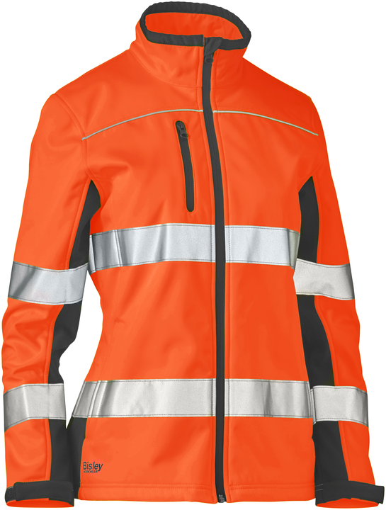 Women's Taped Two Tone Hi Vis Soft Shell Jacket BJL6059T