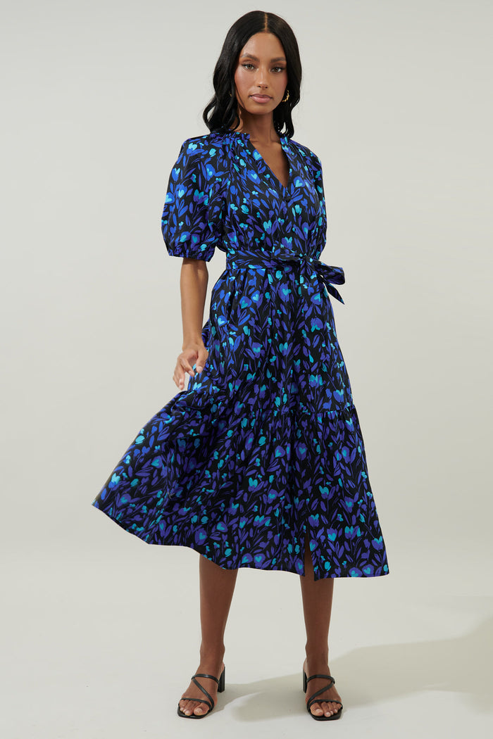 Wynette Tiered Midi Dress Zorya Floral