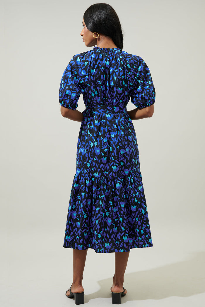 Wynette Tiered Midi Dress Zorya Floral