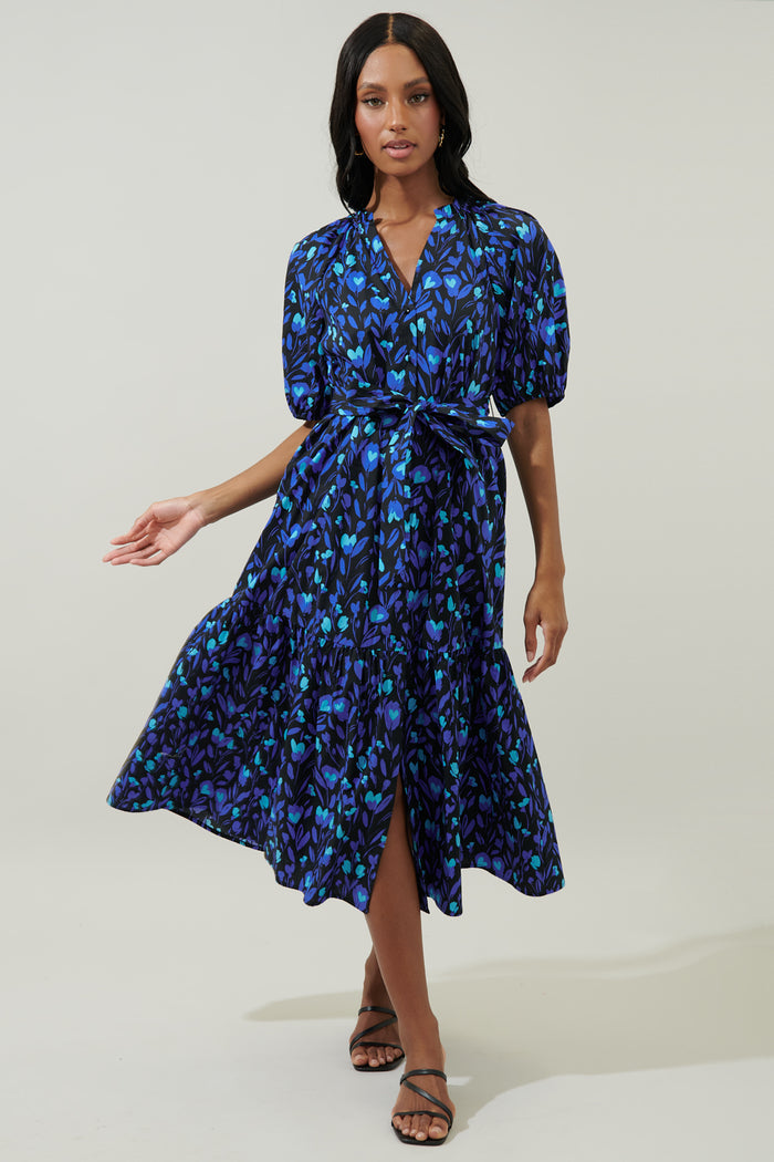 Wynette Tiered Midi Dress Zorya Floral