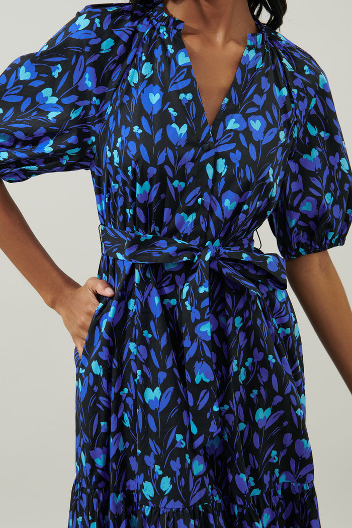 Wynette Tiered Midi Dress Zorya Floral