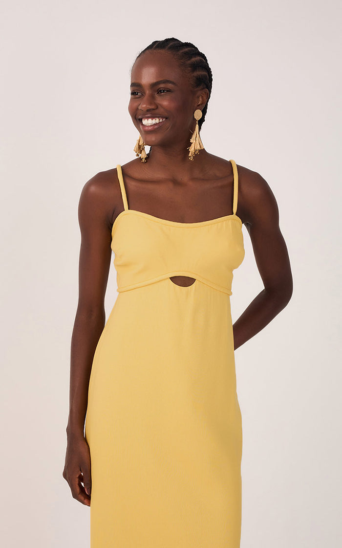 Linen Cropped Bust Cut-Out Dress_3