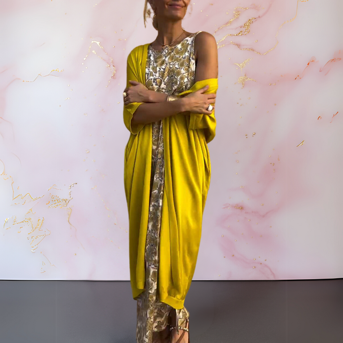 Zephyra - Robe Élégante avec Gilet pour un Look Sophistiqué et Confortable